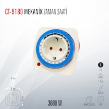 Cata Ct-9180 Mekanik Zaman Saatli Priz