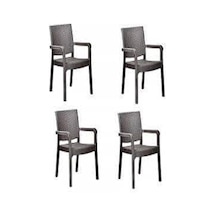 Troya Rattan Koltuk 4'lü Paket Kahverengi