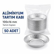 Alüminyum Tartım Kabı - 100x16 Mm Tartım Kapları 50 Adet