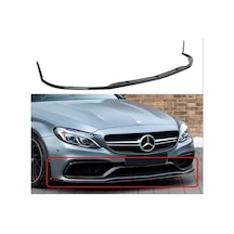 Mercedes C Serisi W205 Ön Lip C63 Tampon Uyumlu 2015 2020 Parlak Siyah