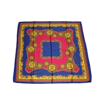 Tikitonki Geometrik Desenli Karışık Renkli Eşarp - 90x90cm Karışık Karışık
