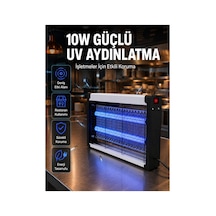 Sessiz Kimyasalsız 10w Mor Işıklı Elektrikli Uv Sinek Ve Sivrisinek Öldürücü Cız Lamba