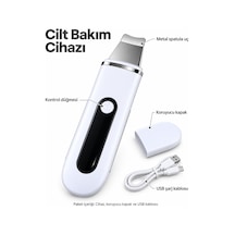 Usb Şarjlı Metal Spatula Uçlu Beyaz Yüz Ve Cilt Bakım Cihazı - Lisinya