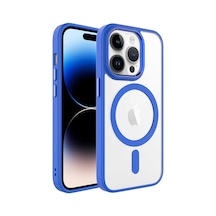 Apple Uyumlu iPhone 14 Pro Max Kılıf Wireless Şarj Özellikli Krom Magsafe Silikon Kapak