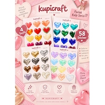 4 Sayfa Kalp Sticker -çeşitli Kalpler Ajanda Scrapbook Journal Etiket - 938332388 Diğer
