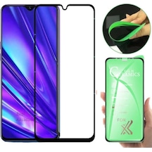 Samsung  Uyumlu A30s Ekran Koruyucu Seramik Nano Cam Esnek Tam Full Kaplayan Kırılmaz