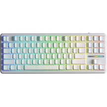 Aula F87 Pro Mekanik Rgb Tkl Kayhua İntelligent Switch Kablosuz Makrolu Hot Swap Klavye Desenli Beyaz