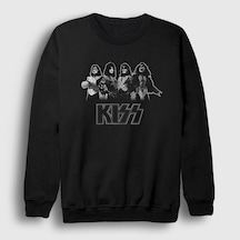 Presmono Unisex Members Kiss Sweatshirt Siyah