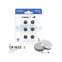 Maxycell 6 Adet CR1632 Dl1632 3v Lityum Düğme Pilleri