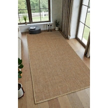 Doğal Jüt Görünümlü Dokuma Kilim Kaymaz Taban, Modern & İskandinav Stil Çok Renkli Çok Renkli