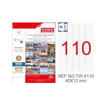 Tanex Tw-4110 40X12MM Polyester Etiket 25 Li