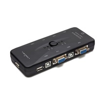 Hadron Hd230 Vga Usb Kvm Switch 4 Bilgisayar 2 Console Usb Butonlu Siyah
