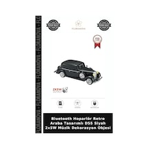 Bluetooth Hoparlör Retro Araba Tasarımlı D55 Siyah 2x5w Müzik Dekorasyon Objesi