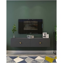 Tda1202a - Zuzu Duvara Montaj Tv Stand Antrasit-gold 120cm Antrasit / Koyu Gri