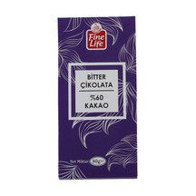 Fine Life Tablet Çikolata 80 G Bitter - Enerji Veren Lezzet 3'li Ekonomik Paket - 3 Adet Tarı