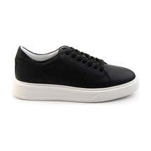 Bambi Siyah Leather Erkek Sneaker E01589521603 Siyah