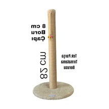 82 Cm Yuvarlak Taban Kedi Tırmalama Tahtası, 8 Cm Boru Çapı