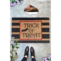 Coco Trick or Treat 40x60cm KIL Paspas,Dekoratif Çok Amaçlı Iç ve Dış Kapı Paspası