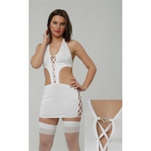 Mini Elbise - Jfen-865896 Çok Renkli