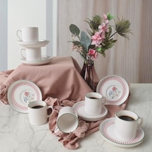 Rose Kahve Takımı 12 Parça 6 Kişilik 22910-12 Açık Ahşap