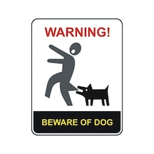 Dikkat Köpekler Uyarı Araba Sticker 18Cm