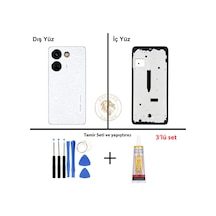Tecno Camon 20 Pro Mr.doodle Uyumlu Orta Kasa + Yapıştırıcı Ve Vida Seti Full Kasa Kapak Gövde Diğer