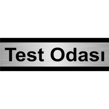 Test Odası 10x20cm Gümüş Renk Metal Yönlendirme Levhası