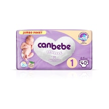 Canbebe Yenidoğan Bebek Bezi 1 Numara Jumbo Paket 40 Adet