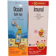 Ocean Balık Yağı Portakal + Imunol Çilek Aromalı Takviye Edici Gıda 2 x 150 ML