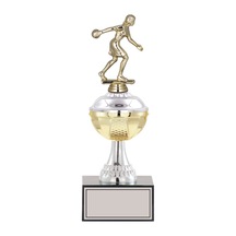 Odak Kupa - Figürlü Kupalar - Bowling Kadın Figürlü Kupalar Fg-045 C - 30 Cm Altın - Beyaz