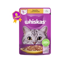 Whiskas Tavuklu Pouch Yetişkin Kedi Konservesi 6 x 85 G