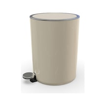 Primanova Lenox Pedallı Çöp Kovası 5Litre Bej. Bej