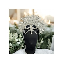 Alınlıklı Büyük Gelin,kına,nişan,söz,after,bride,party Taç Beyaz - 694985918 Beyaz