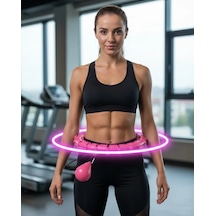 Evde Spor İçin Akıllı Hula Hoop Çemberi Bel  Mor Çok Renkli