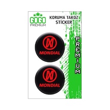 Gogo Koruma Takozu 2'li Damla Sticker 4x4 Kırmızı - Mondial