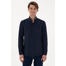 U.S. Polo Assn. Dokuma Uzun Kol Slim Fit Gömlek 2084085 Lacivert