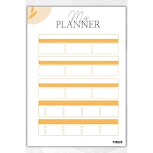 Zamansız Çok Amaçlı Günlük Haftalık Aylık Planlayıcı - A4 Ebat Yapılacaklar - 30 Yaprak - Planner - 1455 Çok Renkli