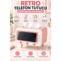 Retro Telefon Tutucu Çok Renkli