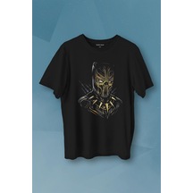 Golden Jaguar Black Panther Film Baskılı Tişört Unisex T-shirt 001