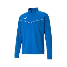Puma Teamrise 1/4 Zip Top Erkek Futbol Antrenman Uzun Kollu Tişört 65739402 Mavi 001