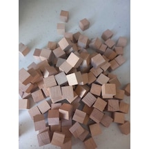 Doğal Ahşap Kayın Eğitici Küp Bloklar 100 Adet 2x2x2 Cm