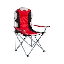 Hobi.co Deluxe Katlanır Kamp Plaj Ve Balıkçı Sandalyesi Kırmızı