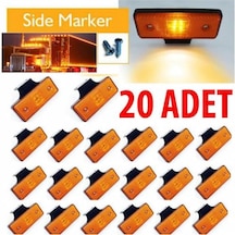 Kamyon Tır Dorse Otobüs Led Marker Yan Lamba 20 Adet Sarı 24 Volt