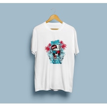 Oversize Florida Skull League Tasarım Unisex T-shirt Siyah