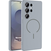 Microsonic Samsung Galaxy Uyumlu S24 Ultra Kılıf Zeno Magsafe Gri -