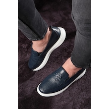 Stamped Hakiki Deri Erkek Günlük Ayakkabı, Loafer Ayakkabı, Hafif Ayakkabı, Yazlık Ayakkabı