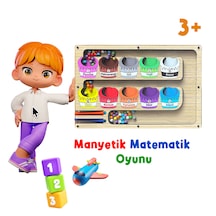 Tineke Manyetik Eğitici Renkli Sayma Ve Eşleştirme Labirenti Eğitim Oyuncağı - Ahşap Montessori Oyunu Kova