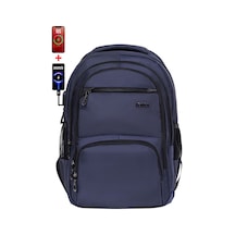 Dada Çok Bölmeli Lacivert Okul Sırt Çantası Usb Soket 15,6 İnç Su Geçirmez Oxford Kumaş