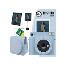 Fujifilm Instax SQ1 Fotoğraf Makinesi + 20'li Kare Film + Deri Kılıf + Pleksi Çerçeve + Kıskaçlı Stand