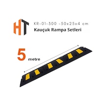 Kauçuk Rampa Set, Otopark Rampası, Kaldırım Rampası 50x25x4,5 Cm 5 Metre